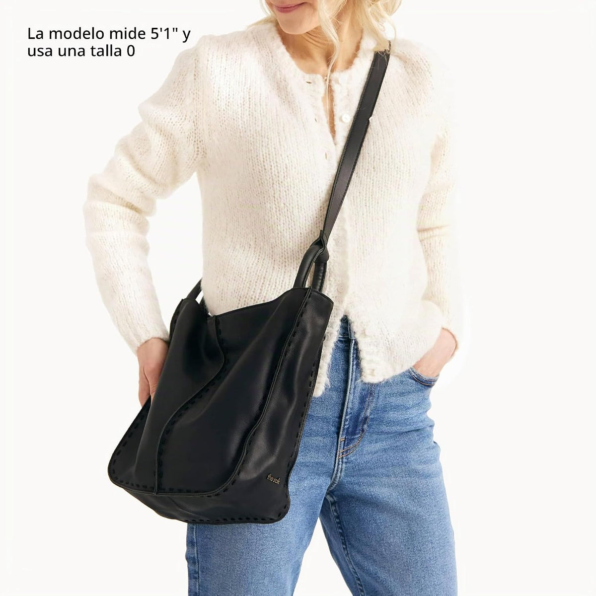 The Sak Bolso cruzado Los Feliz - Bolso de cuero para mujer para todos los días y viajes - Cuerpo cruzado con correa ajustable para el hombro