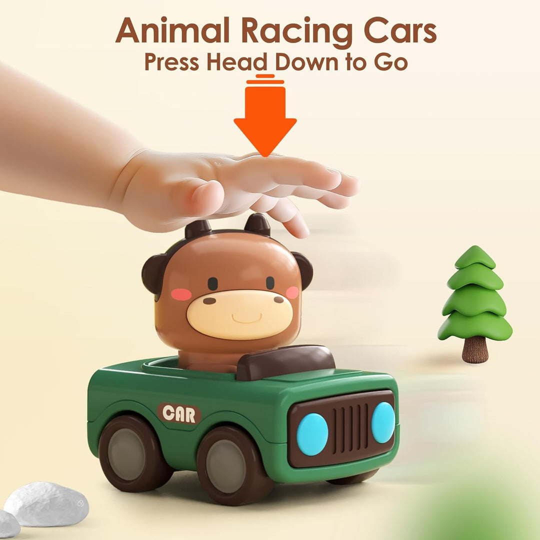 iPlay iLearn Juguetes de coche Press to Go para niños