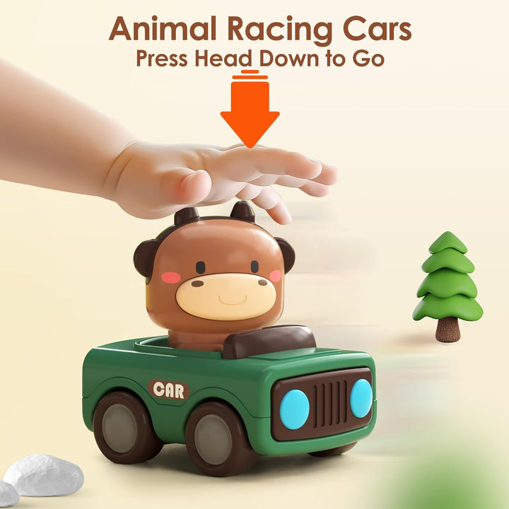 iPlay iLearn Juguetes de coche Press to Go para niños