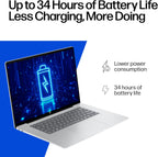 HP OmniBook 5 PC AI de 16 pulgadas de próxima generación, pantalla 2K, Snapdragon X X1-26-100, 16 GB de RAM, SSD de 512 GB, GPU Qualcomm Adreno, Windows 11 Home, Glacier Silver, 16-fb0299nr