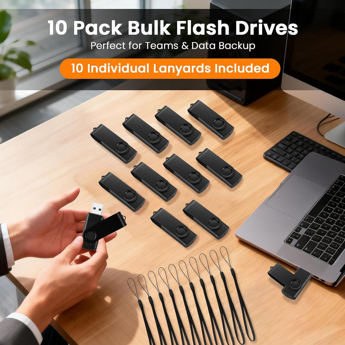 Paquete de 10 unidades flash USB de 2 GB, unidades de memoria USB g...