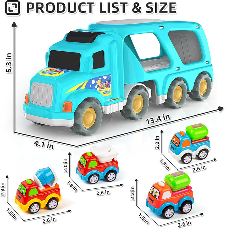 Veslier Camiones de juguete para niños y niñas de 2, 3, 4, 5 años,...