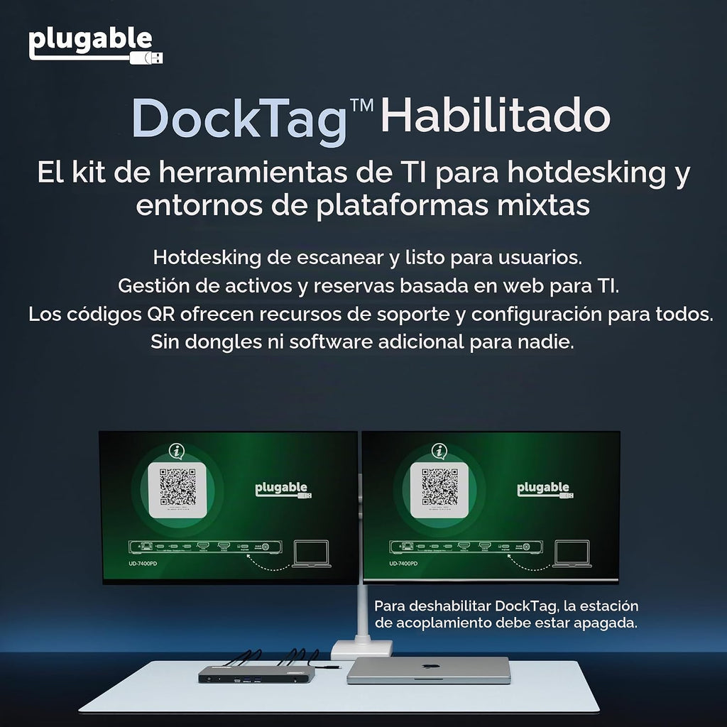 Estación de acoplamiento USB C enchufable 5 monitores, 140W, DisplayLink