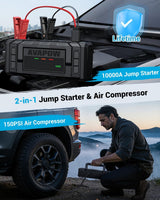 AVAPOW 10000A Arrancador con compresor de aire, caja de salto portá...