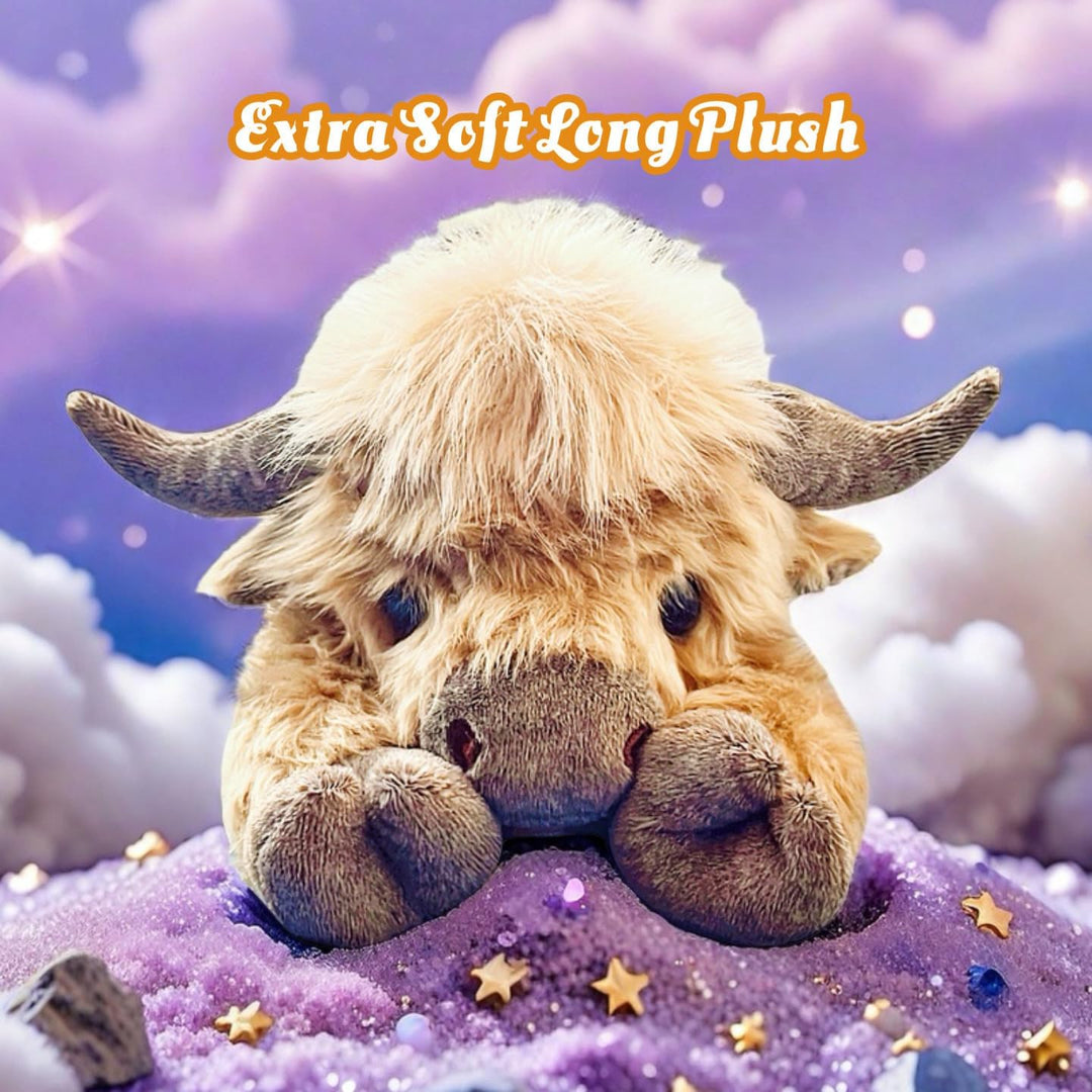 uoozii Animales de peluche con peso de vaca de las tierras altas de...