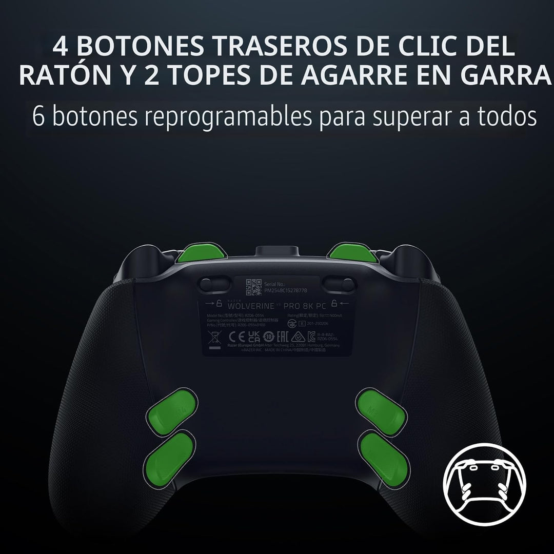 Controlador de juegos Razer Wolverine V3 Pro 8K PC inalámbrico: tas...