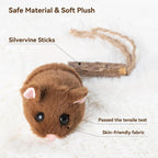 Migipaws MigiMouse - Juguete interactivo para gatos de 360 ° rodando y girando con cola meneante, juguete automático interactivo para gatos con ventosa fuerte