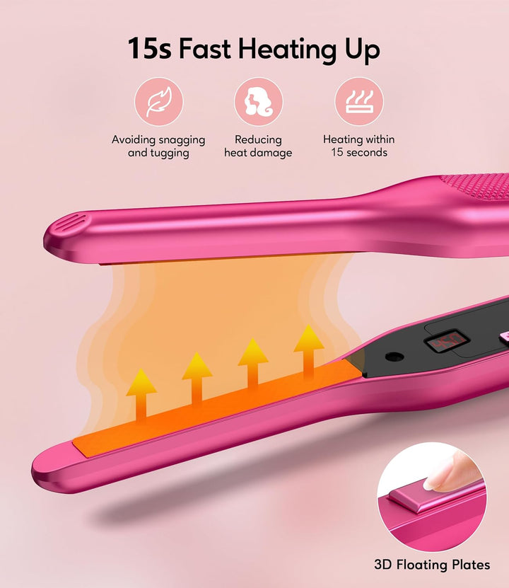 Terviiix Mini plancha plana y alisador de pelo para cabello corto,...