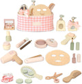 Juego de Maquillaje de Madera para Niños, Juego de Maquillaje de Simulación para Niños Pequeños, Kit de Maquillaje de Belleza para Niñas de 3, 4, 5, 6, 7 Años