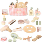 Juego de Maquillaje de Madera para Niños, Juego de Maquillaje de Simulación para Niños Pequeños, Kit de Maquillaje de Belleza para Niñas de 3, 4, 5, 6, 7 Años