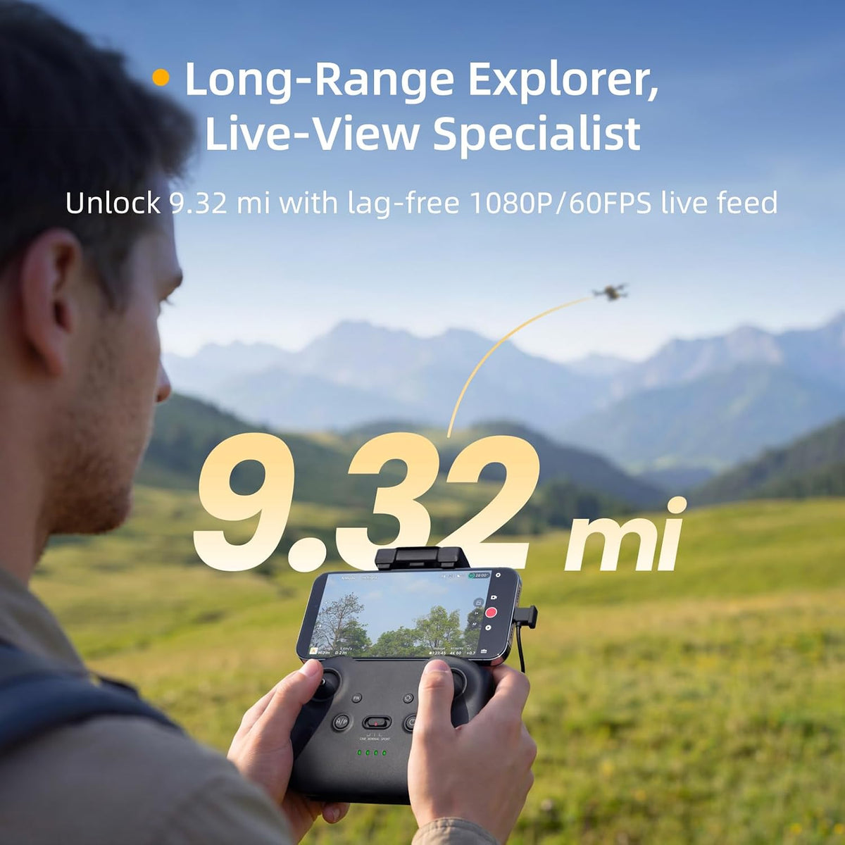 SKYROVER Dron X1 con cámara 4K, mini dron para adultos, foto de 8K, menos de 8.78 oz, transmisión de 9.32 mi, detección de obstáculos de 360 grados, tiempo de vuelo de 32 minutos