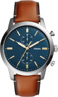 Reloj cronógrafo Fossil Townsman para hombre, cuarzo, acero inoxidable y correa de cuero