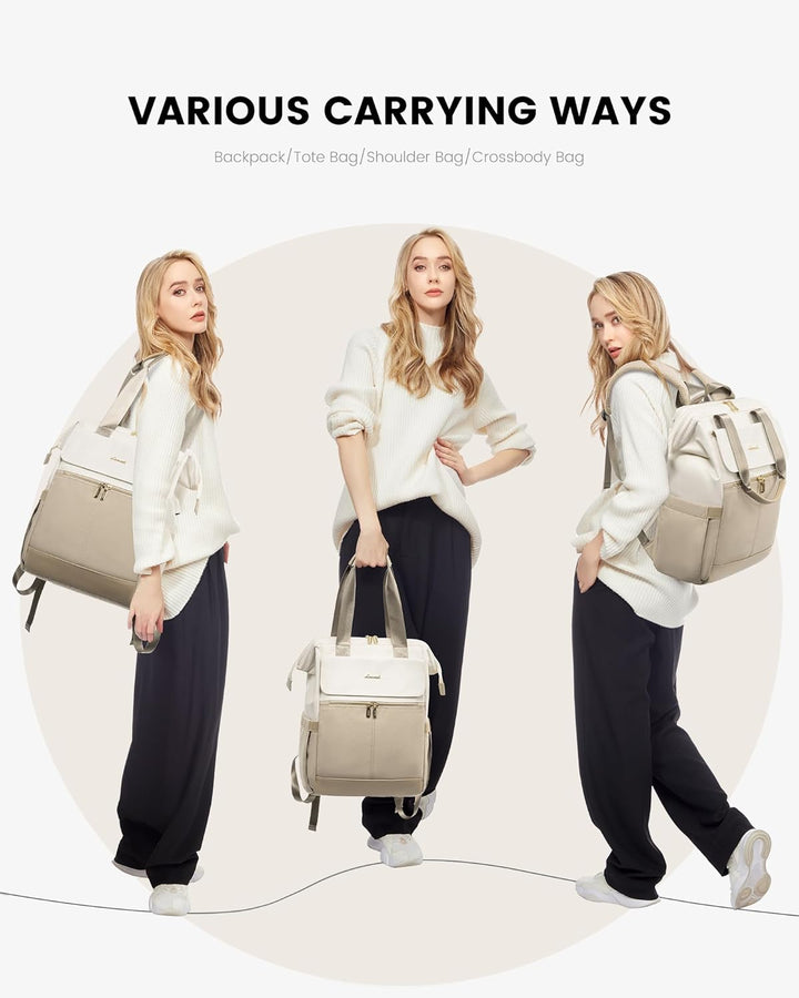 LOVEVOOK Mochila para laptop para mujer, mochila de trabajo convert...