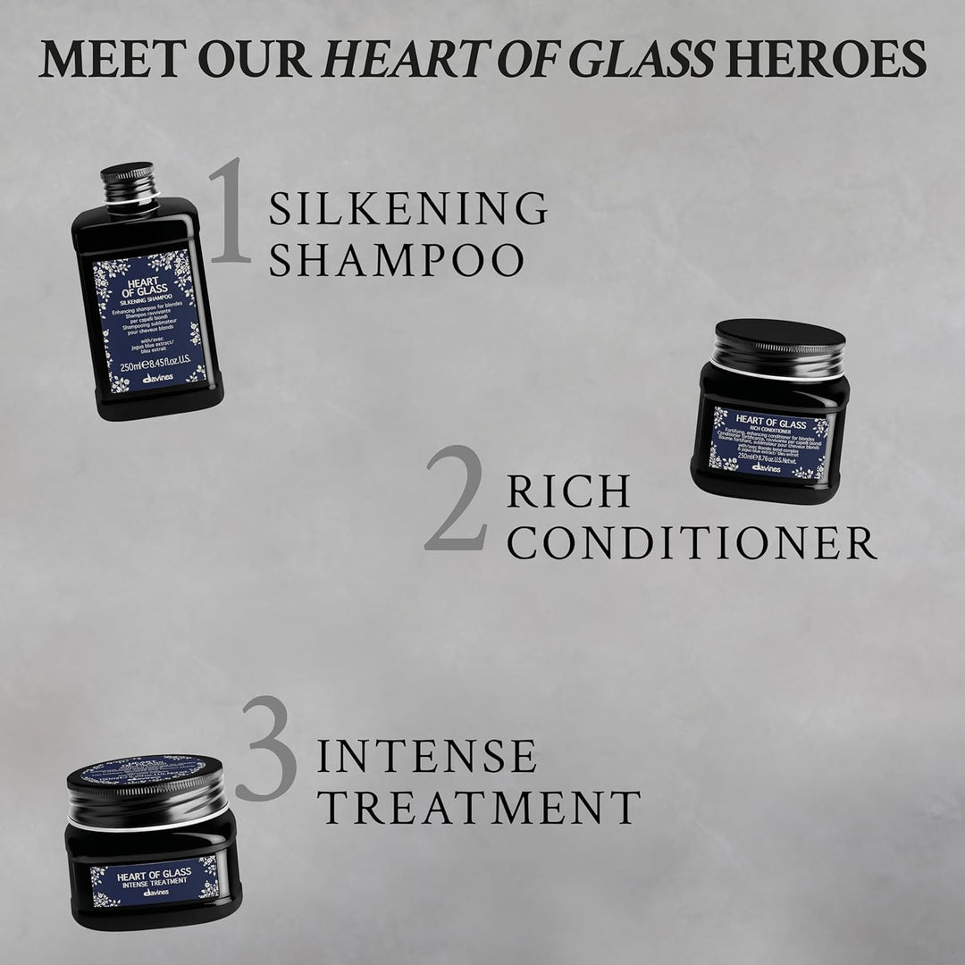Davines Heart of Glass Sheer Glaze, iluminador térmico sin enjuague...
