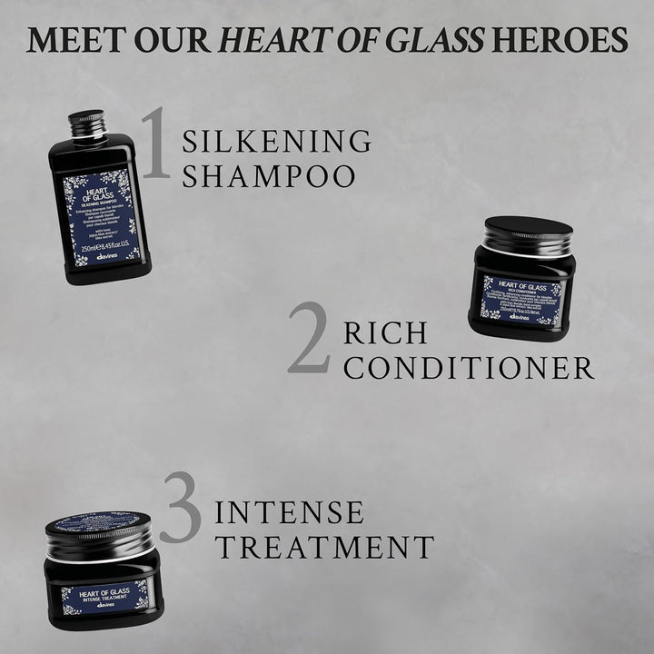 Davines Heart of Glass Sheer Glaze, iluminador térmico sin enjuague...