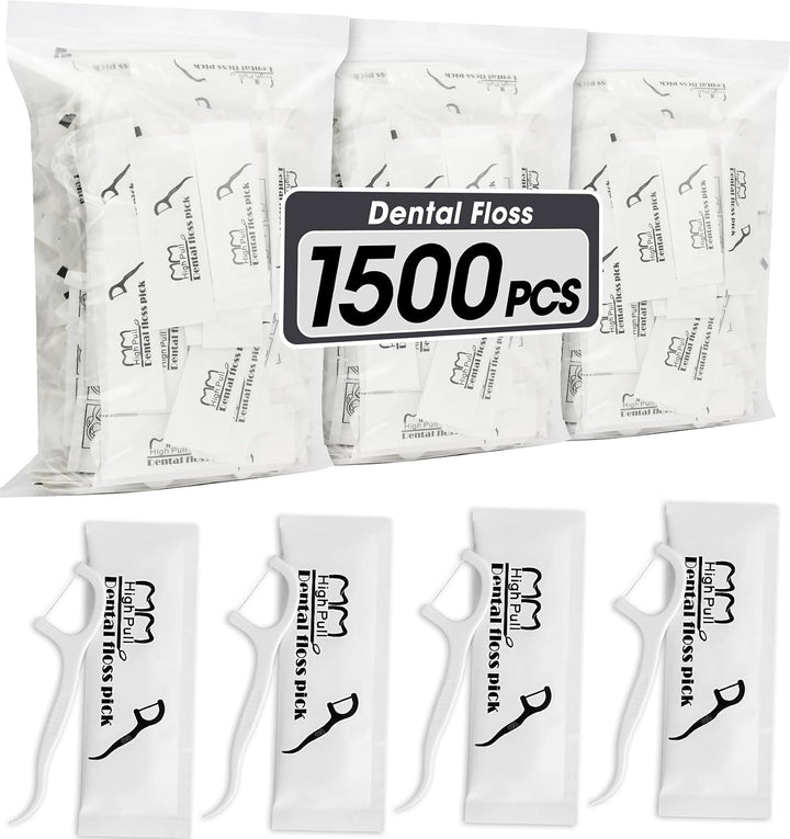 AZEN 1500 unidades de hilo dental a granel, palillos de hilo dental...