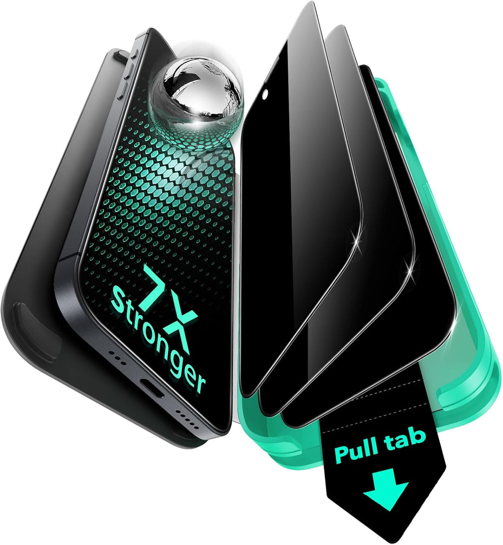 ESR Paquete de 3 Protectores de Pantalla de Privacidad para iPhone 16/15, Armorite