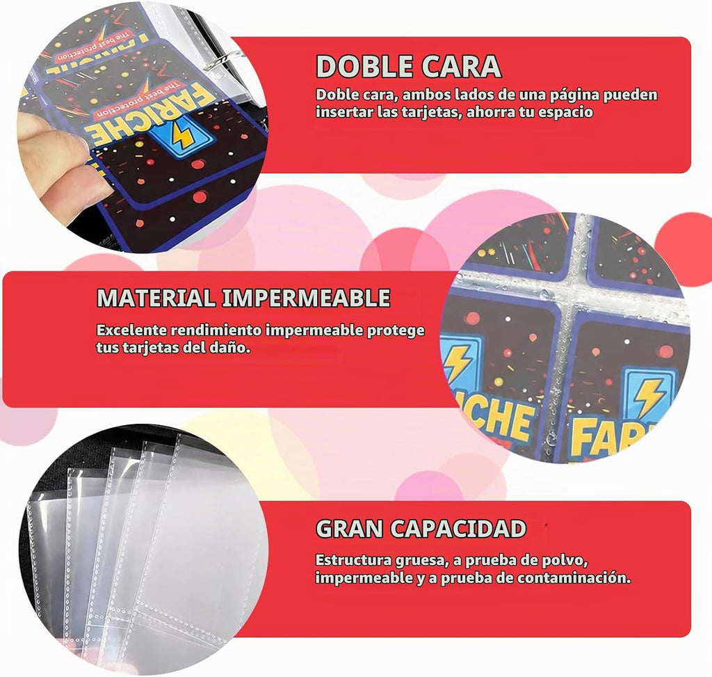 Carpeta de tarjetas coleccionables de 9 bolsillos para 900 tarjetas