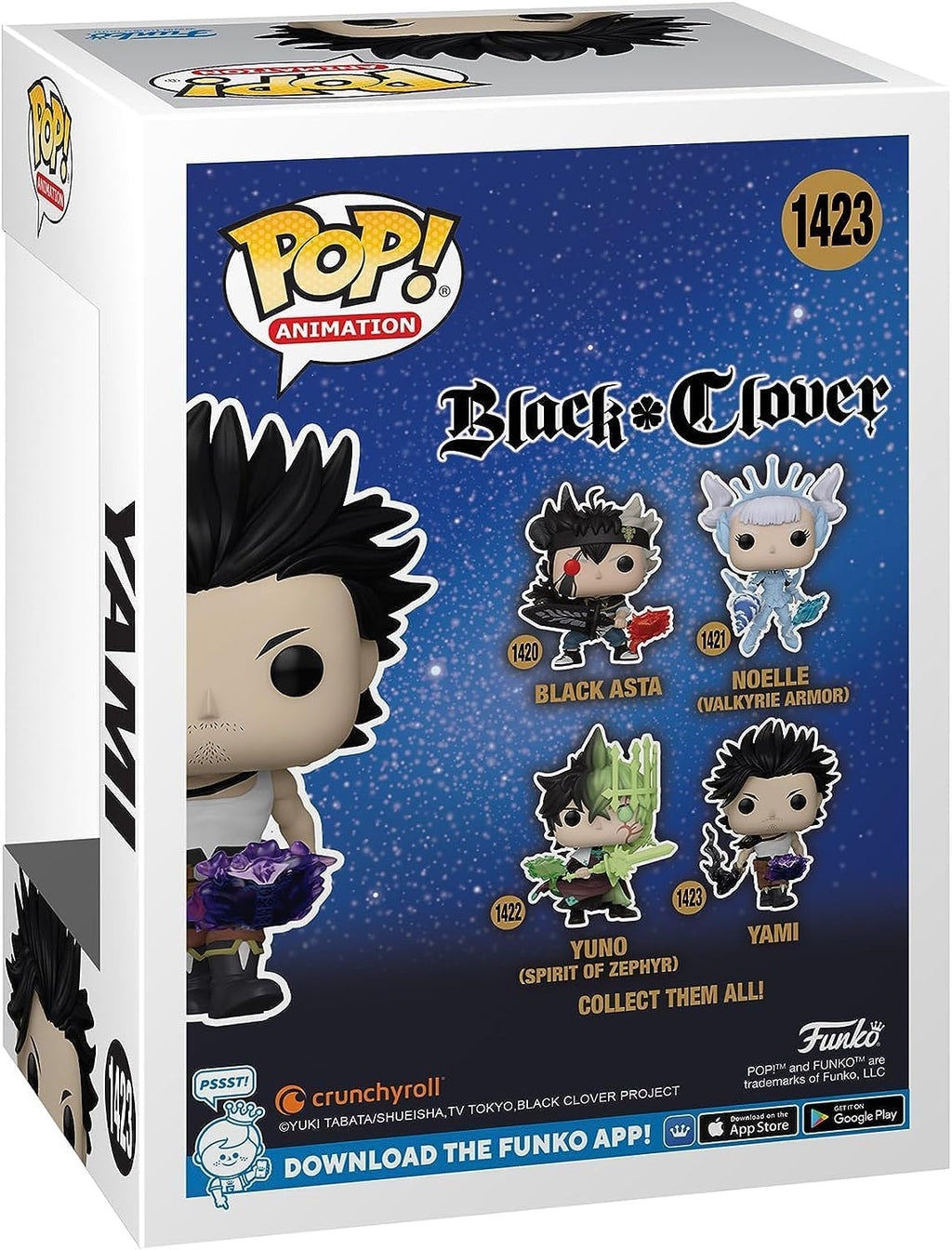 POP Anime: Black Clover - Figura de vinilo Yami Funko (incluye funda protectora de caja compatible), multicolor, 3.75 pulgadas