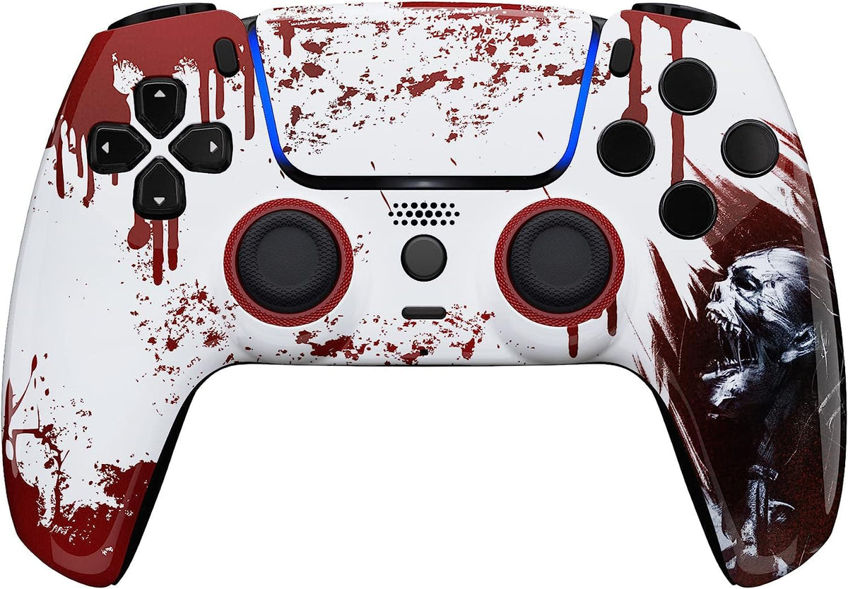 Controlador inalámbrico Custom Controllerzz compatible con PS5 - Varios diseños disponibles (PS5 Bloody Zombie)