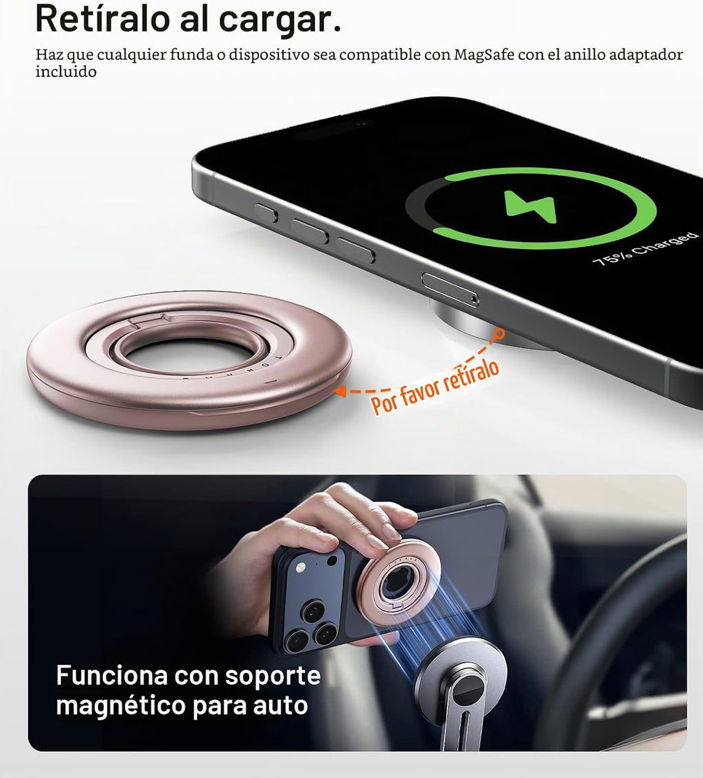 TORRAS Soporte magnético para teléfono 2025, diseño de rosa polvoriento