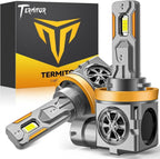 Termitor Bombillas LED H11, halógenas H9 para todoterreno, brillo de 80,000 lúmenes, luz blanca diurna 6500K, no requiere adaptador, fácil instalación, 85,000 horas + vida útil, IP68, tamaño 1:1