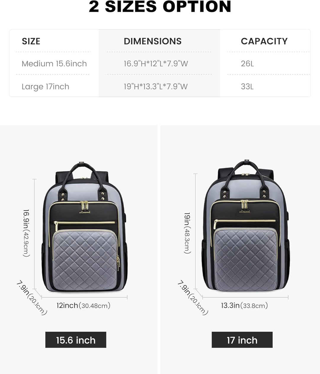 LOVEVOOK Mochila para computadora portátil para mujer, mochila para...