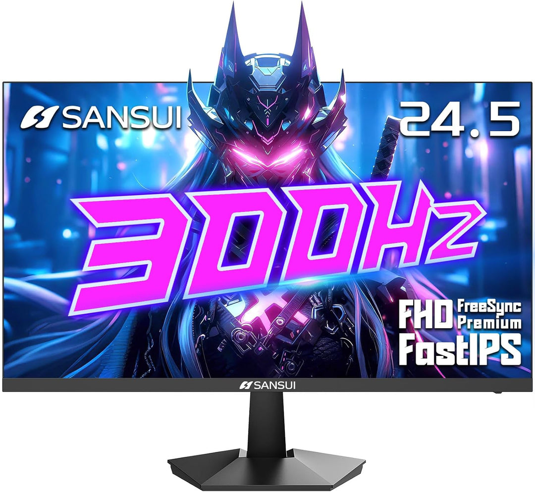 SANSUI Monitor de juegos, 24.5 pulgadas, 300 Hz, 240 Hz, FHD 1080P,...