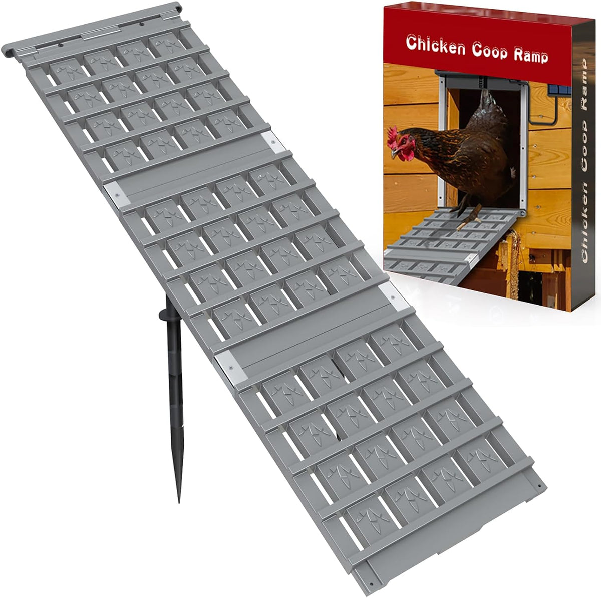NIUXX Rampa para gallinero: escalera impermeable y antideslizante ajustable