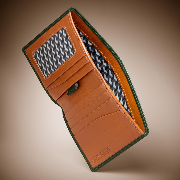 Downholme Billetera de Cuero Bifold con Silueta Delgada para Hombre...