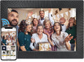 Frameo - Marco de fotos digital WiFi de 10.1 pulgadas con pantalla táctil HD IPS, resolución de 1280 x 800, almacena 30,000 fotos, sin tarifas mensuales, marco de fotos inteligente inalámbrico con