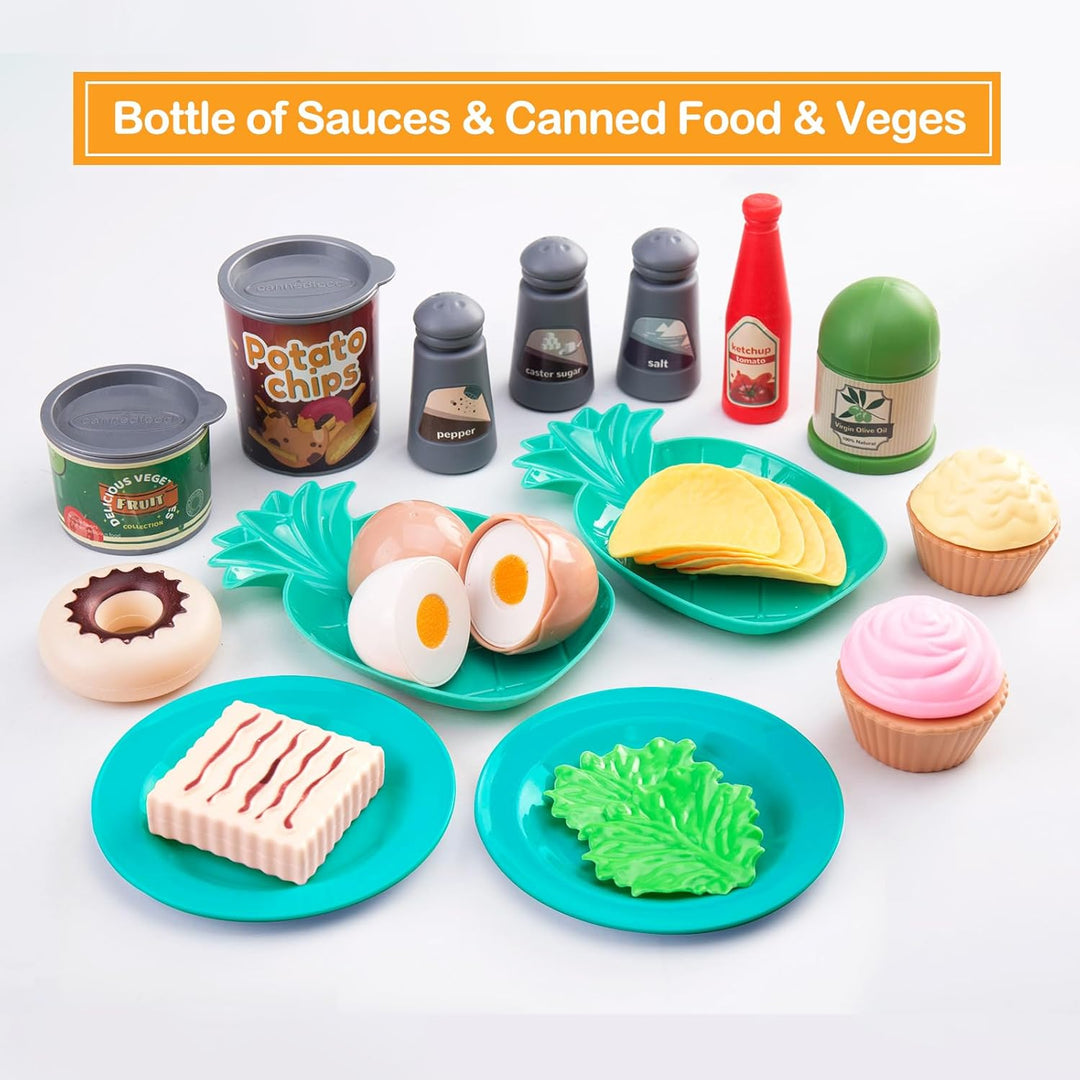 Juego de cocina de 80 piezas, cocina con ollas, sartenes, utensilio...