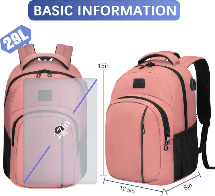 LARIPOP - Mochila para laptop de viaje de 15.6 pulgadas, mochila pa...