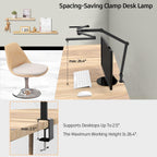 Lámpara Lámpara de escritorio LED con abrazadera, lámpara de 41.5" para escritorio de arquitecto para oficina en casa, lámpara de mesa LED para computadora de 24W brillante y alta, iluminación de