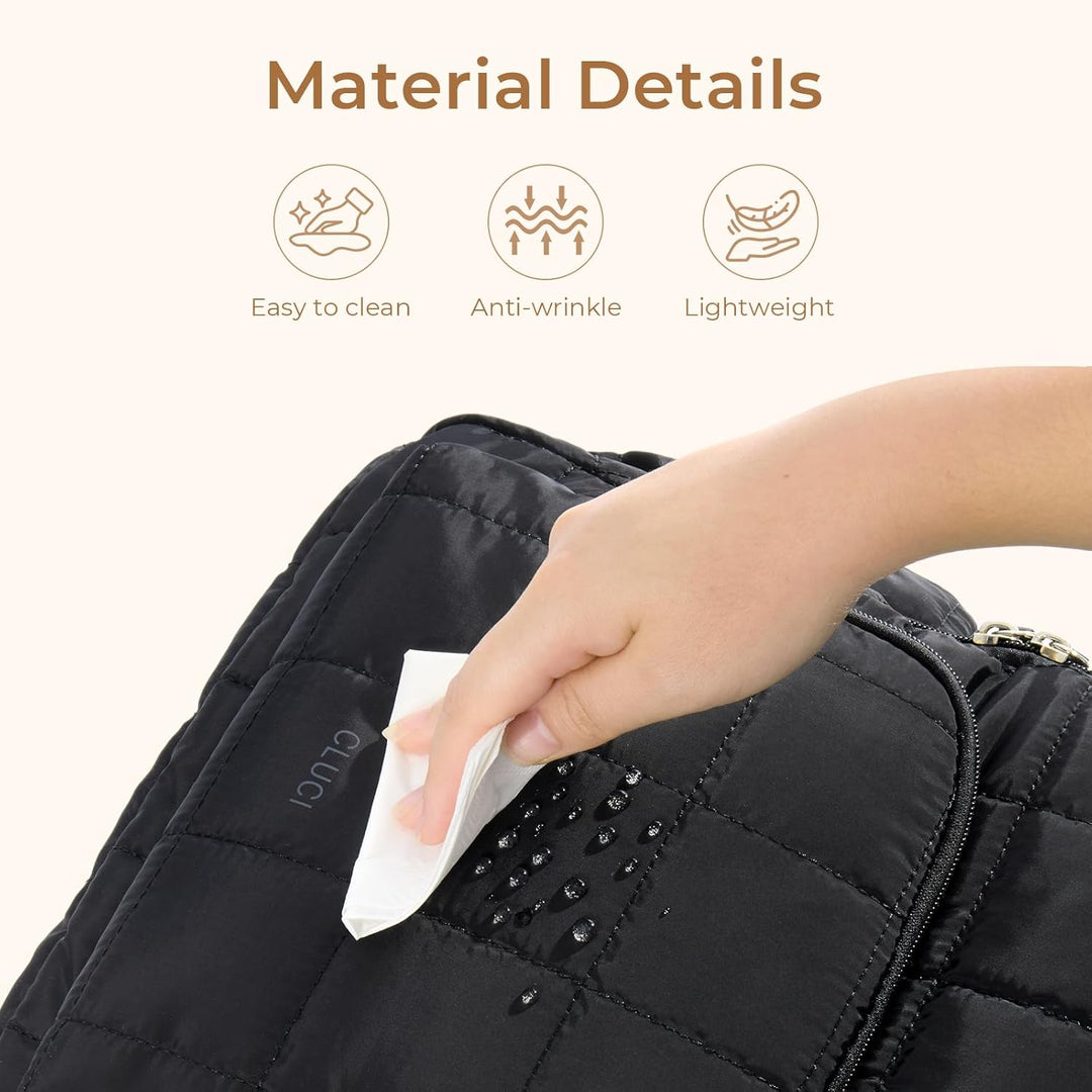 CLUCI Mochila inflada acolchada para laptop para mujeres