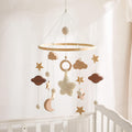 Móvil de cuna Boho para bebés, para niñas y niños, estrellas, nubes, luna