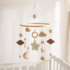 Móvil de cuna Boho para bebés, para niñas y niños, estrellas, nubes, luna
