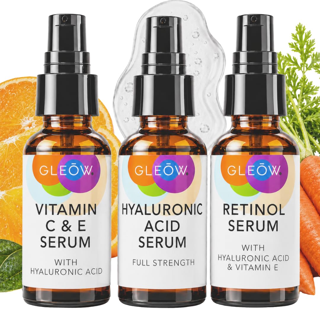 GLEOW Suero de Retinol para el Rostro, Vitamina C con Suero Facial...