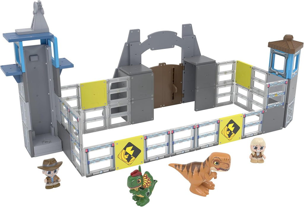 Tile Town Jurassic World Gate Escape - Azulejos magnéticos, 84 piezas