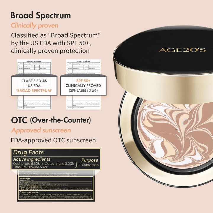 AGE20'S Signature Essence Pact SPF 50+ | Paquete de 2 | 21N VAI...