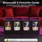 MTG Commander - Caja de almacenamiento de 4 tarjetas con asa