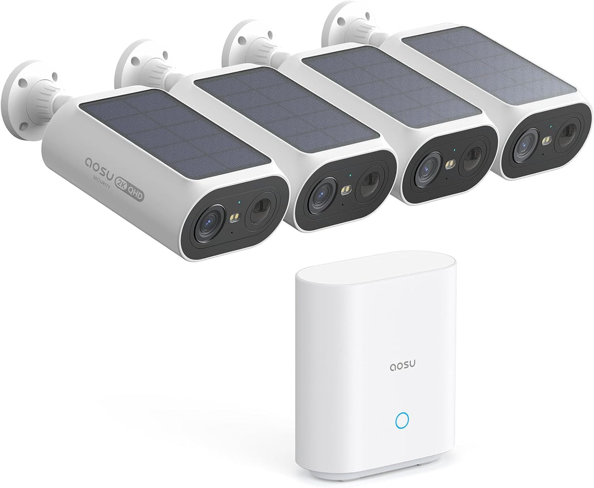 aosu Sistema al aire libre inalámbrico de las cámaras de seguridad solares