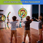 Bow y Arrow para Kids, LED Light Up Archery Set, Indoor Outdoor Sport Gifts para Boys Girls Ages 4-12
