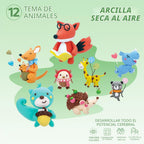 LOUFOR Kits de arcilla seca al aire para niños, 12 cajas