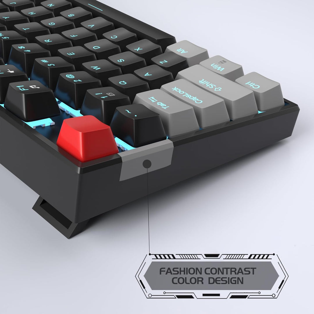 MageGee - Teclado mecánico para juegos 75%, con interruptor rojo, r...