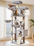 Taoqimiao Árbol para Gatos Alto, 76In Torre para Gatos Grandes, 3 Plataformas Acolchadas