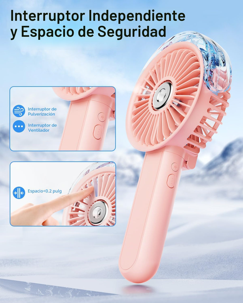 SWEETFULL Ventilador portátil de niebla - Ventilador personal de ma...