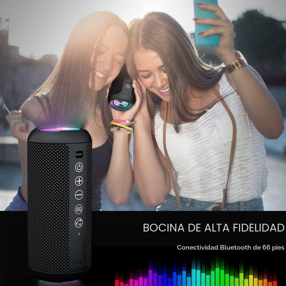 Ortizan - Parlante Bluetooth 5.3, inalámbrico, impermeable IPX7, so...