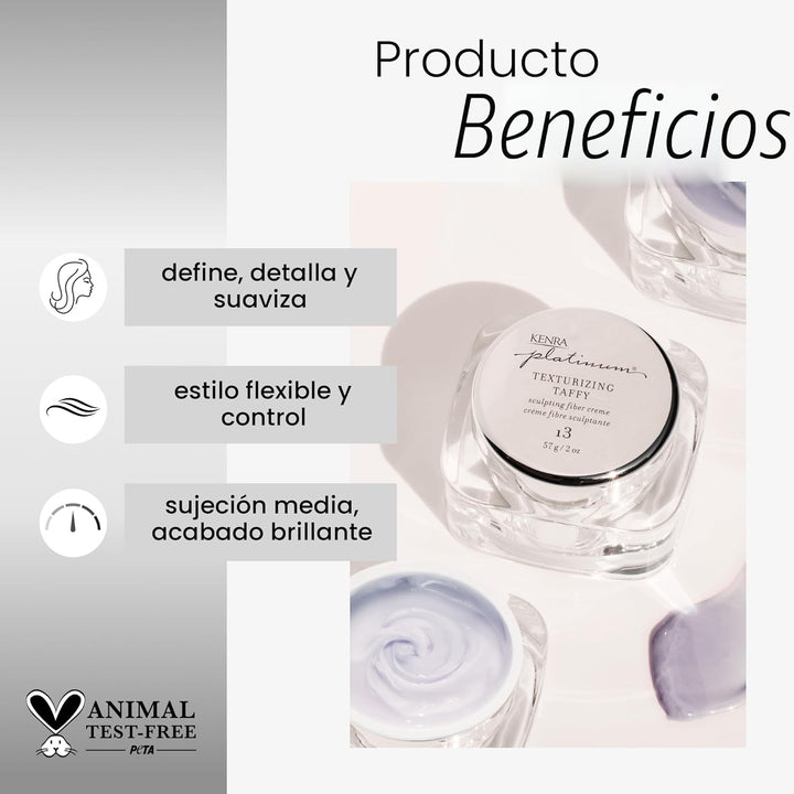 Kenra Platinum Texturizing Taffy 13 | Crema de fibra para peinar |...