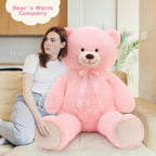 Tezituor - Oso de peluche gigante de 59 pulgadas, color rosa